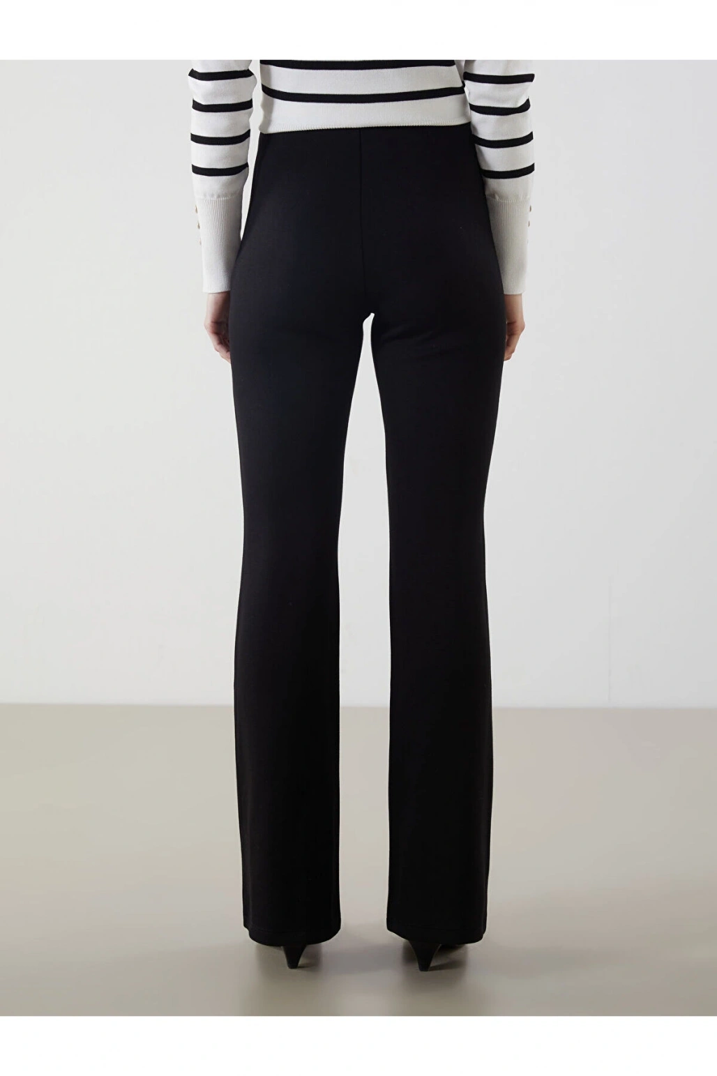 Beli Lastikli İspanyol Paça Kadın Pantolon