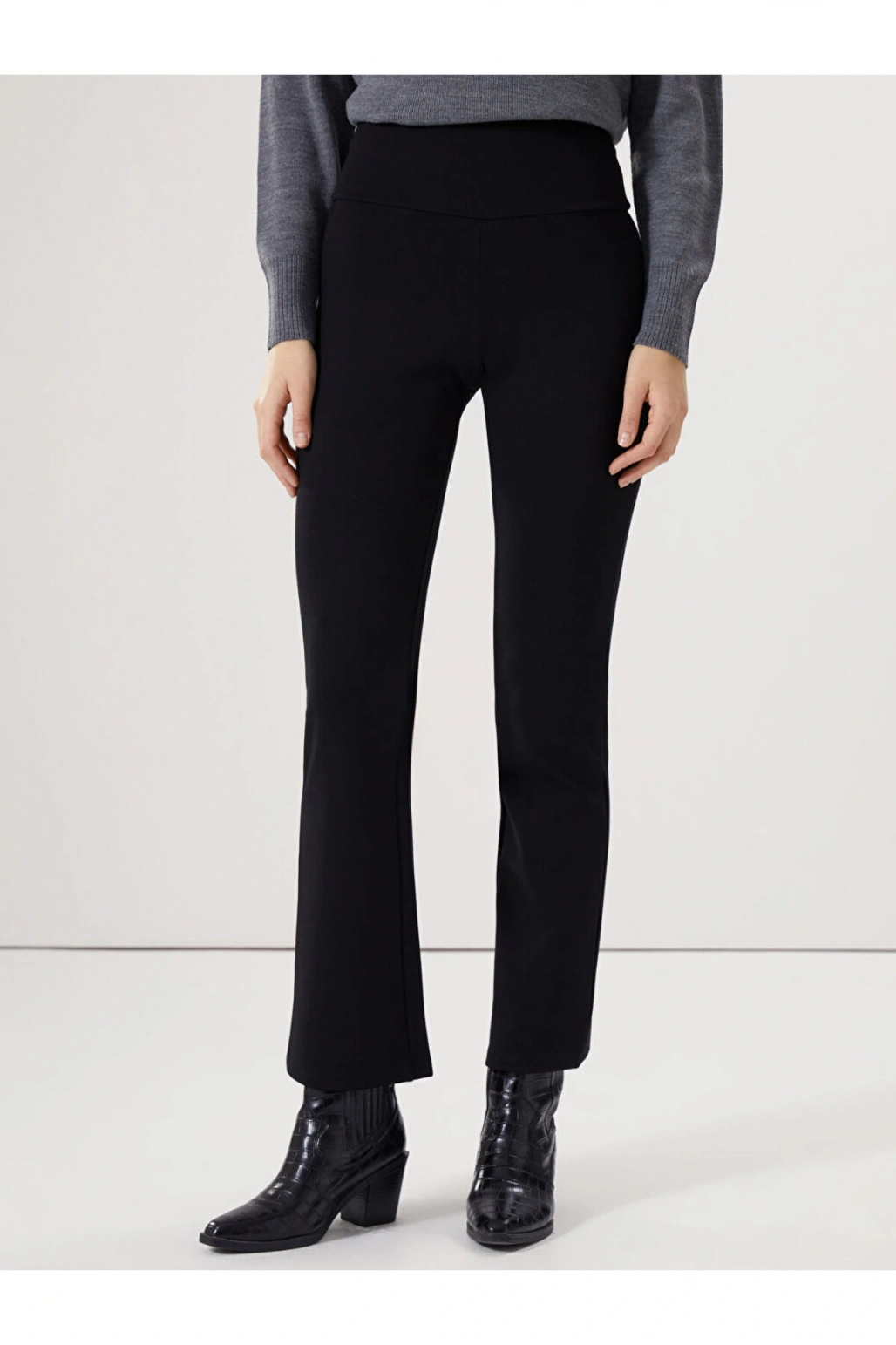 Beli Lastikli İspanyol Paça Kadın Tayt Pantolon