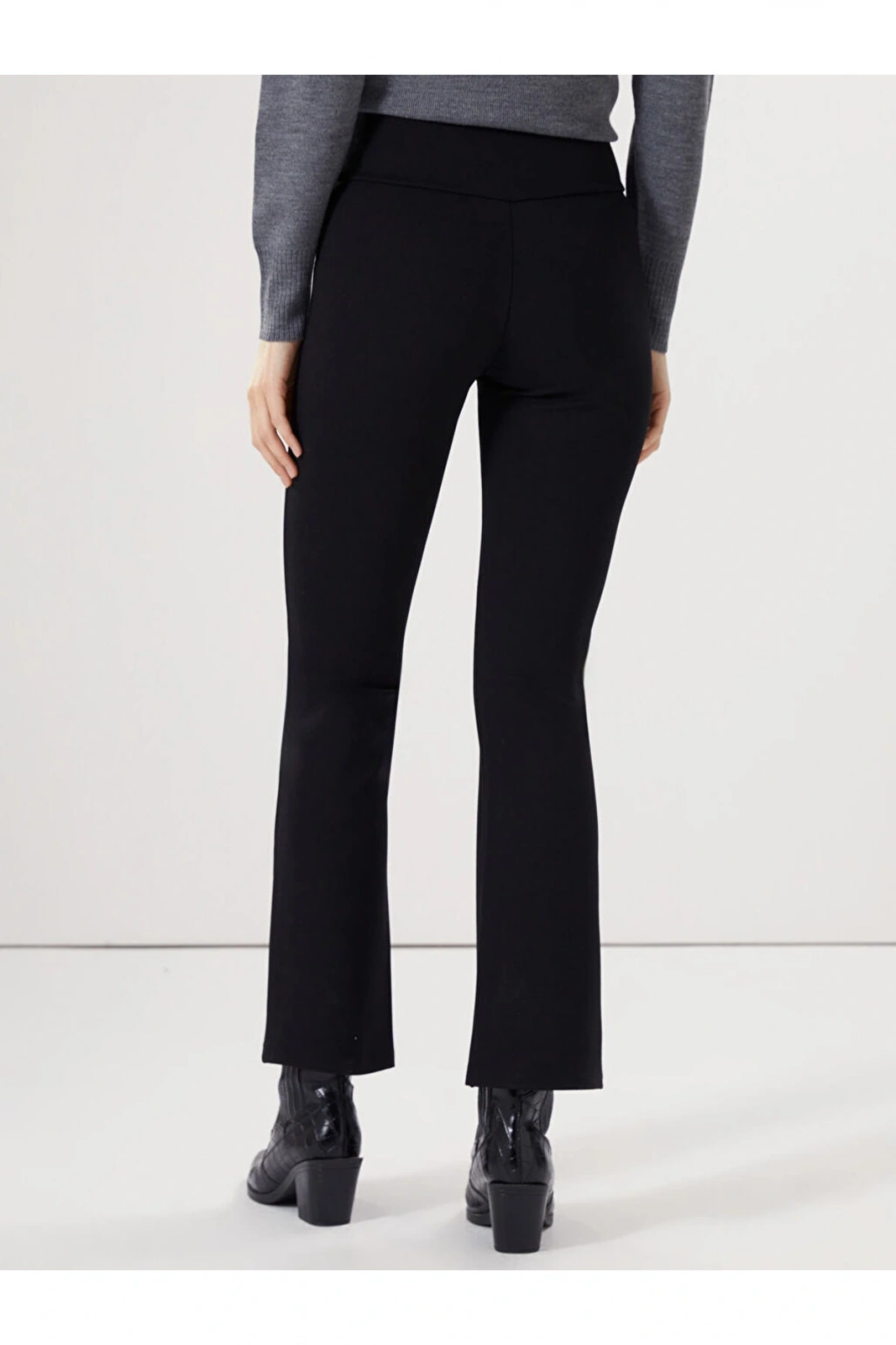 Beli Lastikli İspanyol Paça Kadın Tayt Pantolon