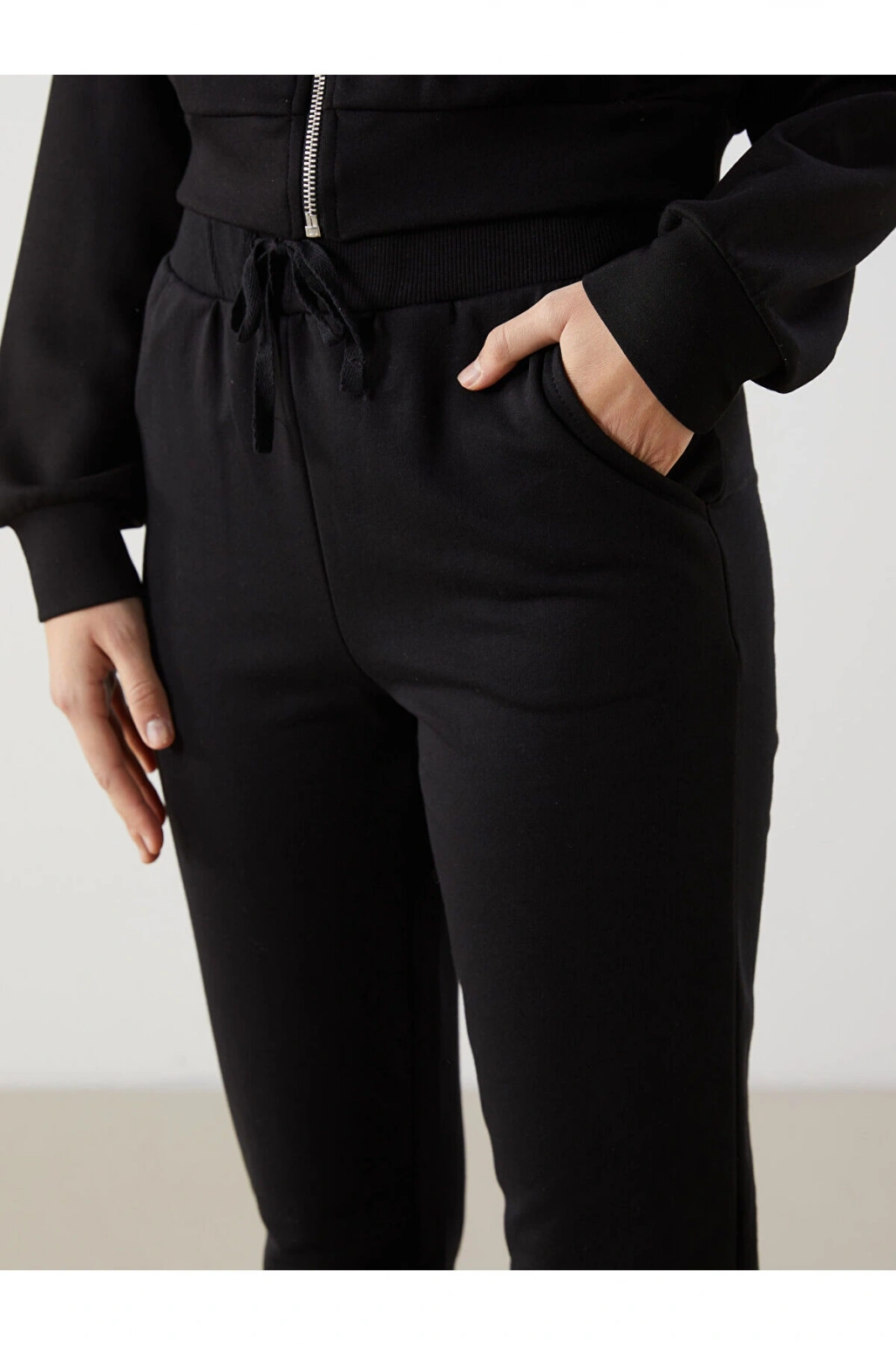 Beli Lastikli Kadın Jogger Eşofman Altı