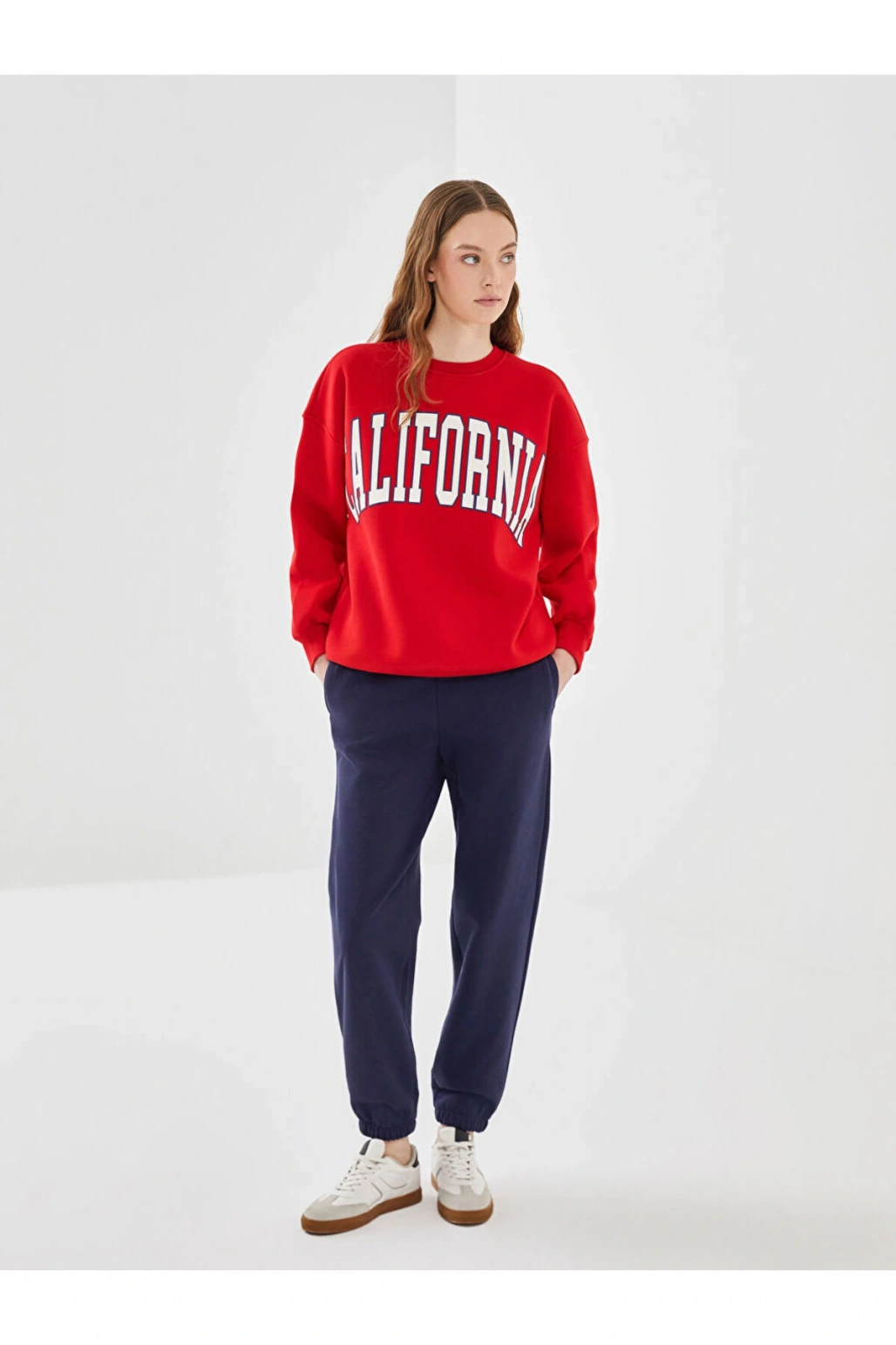 Beli Lastikli Kadın Kalın Jogger Eşofman Altı