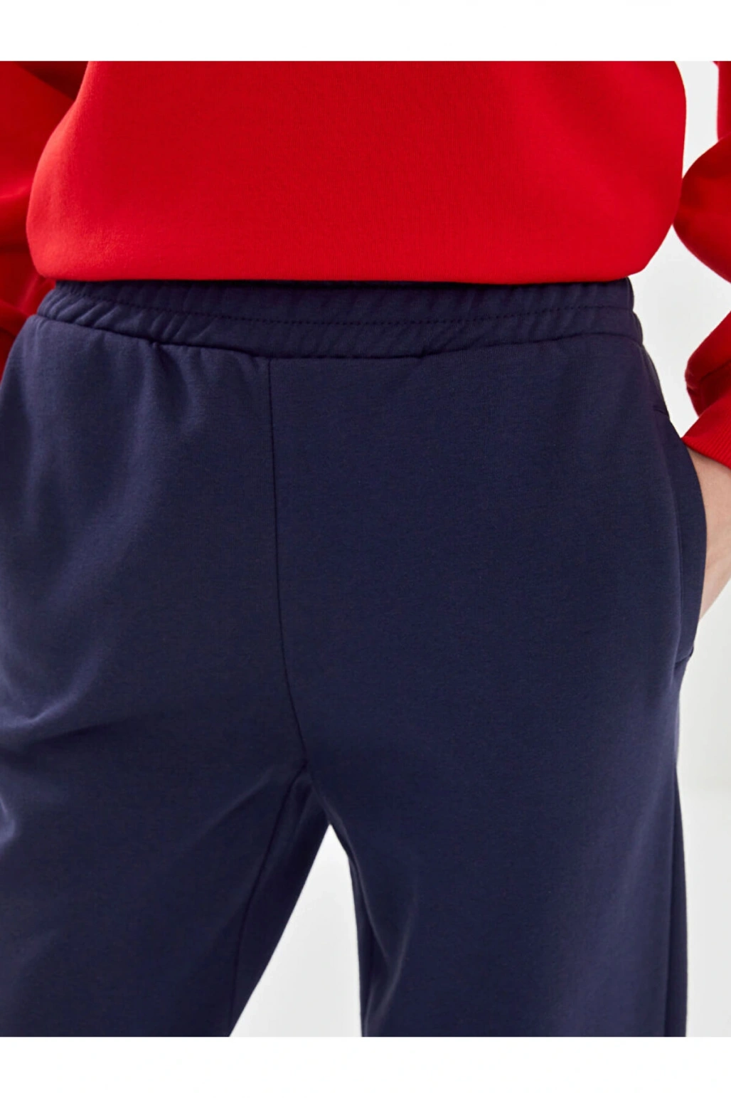 Beli Lastikli Kadın Kalın Jogger Eşofman Altı