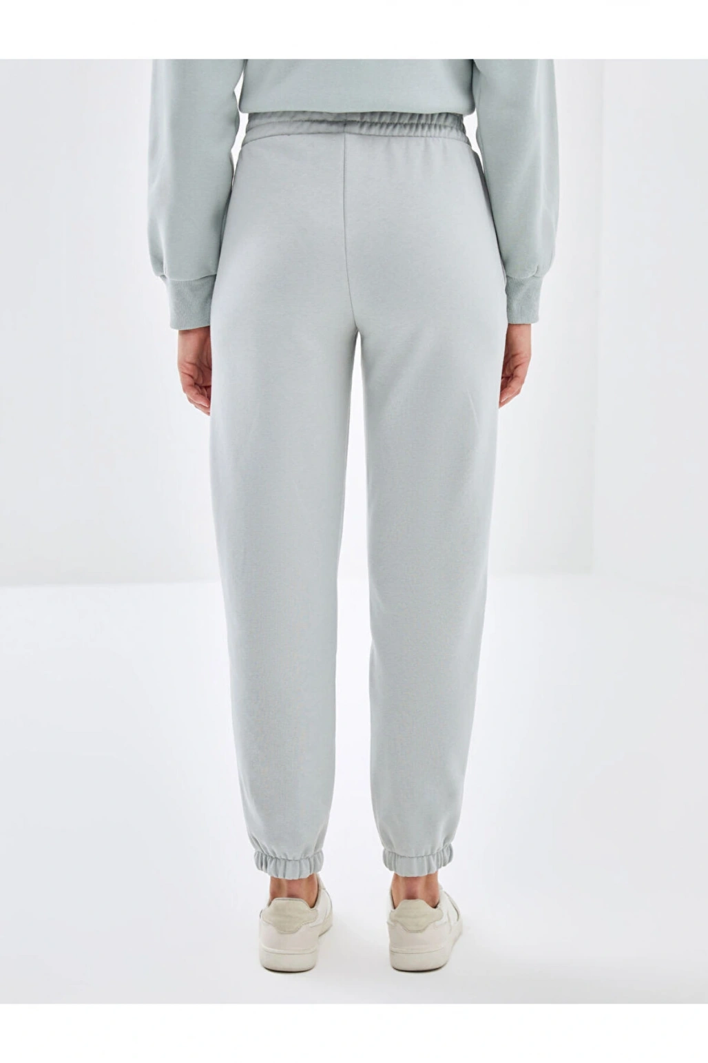 Beli Lastikli Kadın Kalın Jogger Eşofman Altı