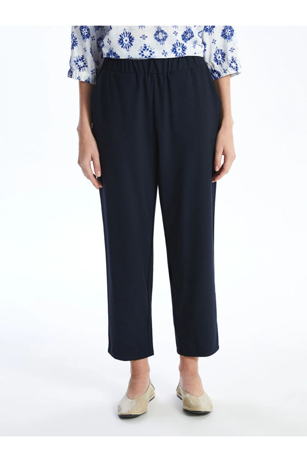 LCW Grace Lacivert Beli Lastikli Kadın Pantolon
