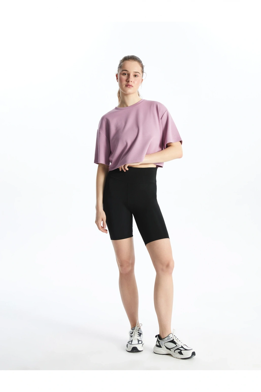 Beli Lastikli Kadın Şort Tayt