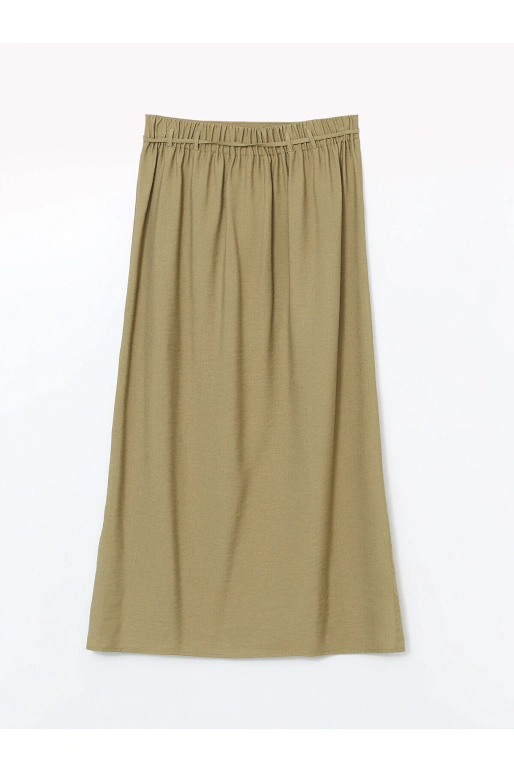Beli Lastikli Keten Görünümlü Etek