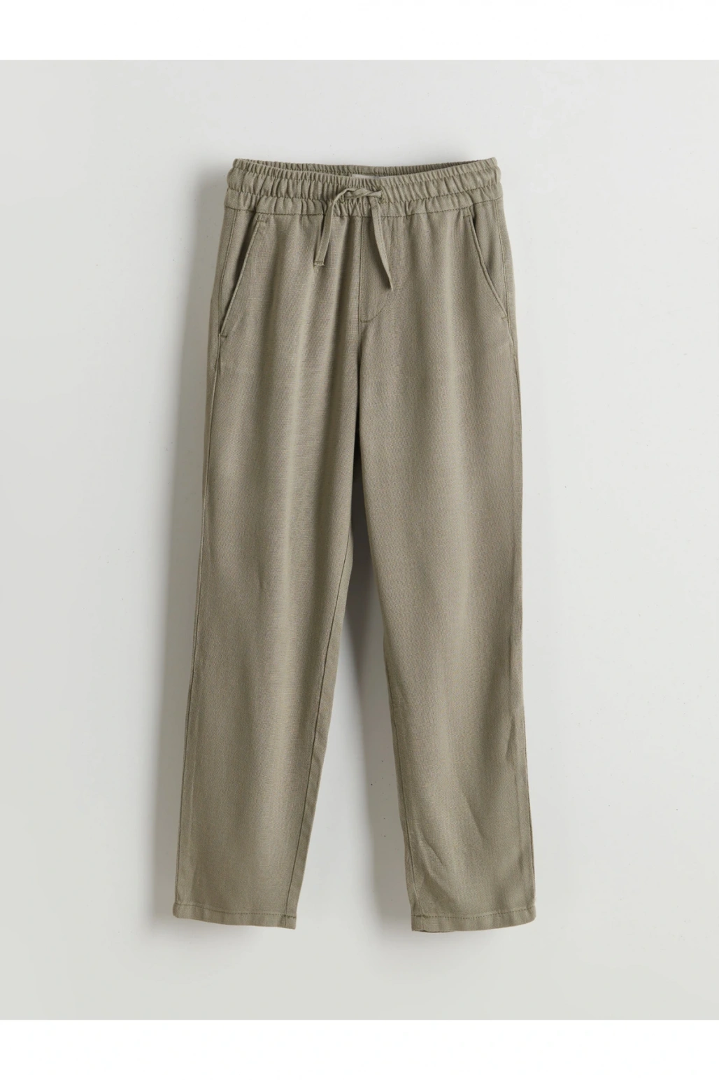 Beli Lastikli Keten Karışımlı Erkek Çocuk Pantolon