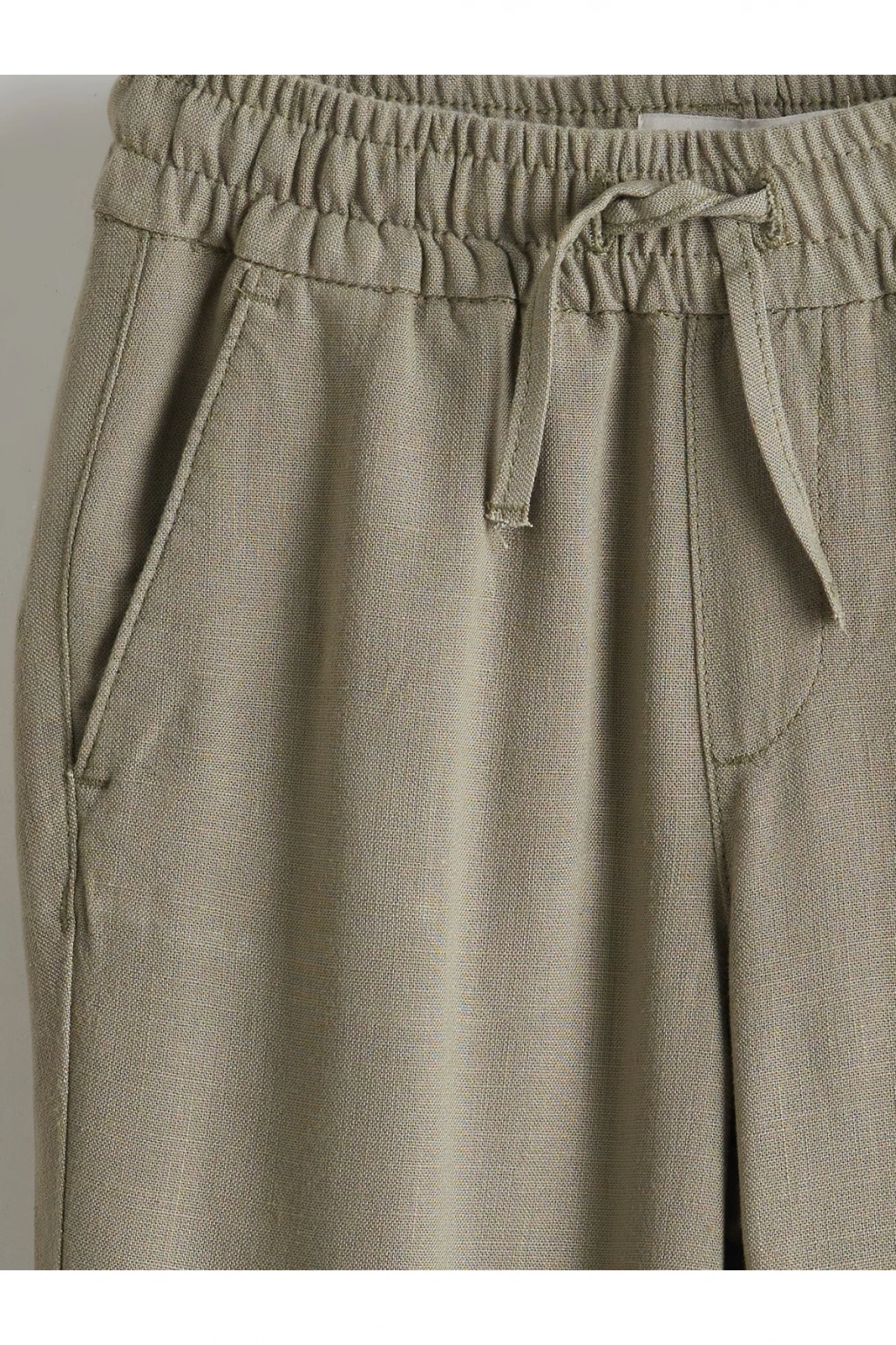 Beli Lastikli Keten Karışımlı Erkek Çocuk Pantolon