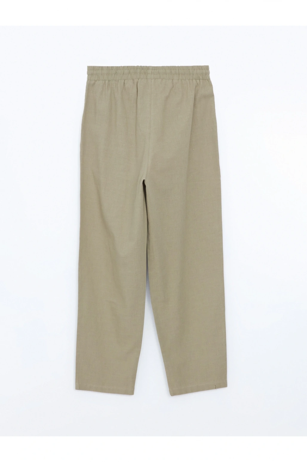 Beli Lastikli Keten Karışımlı Kadın Pantolon