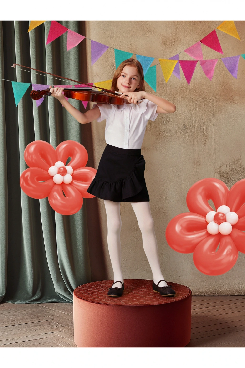 Beli Lastikli Kız Çocuk Şort Etek