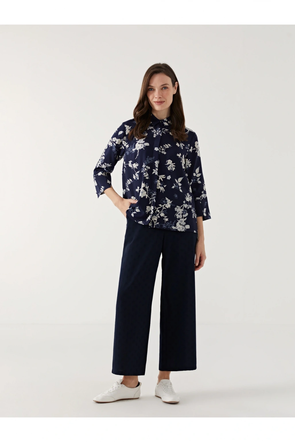 Beli Lastikli Puantiyeli Kadın Pantolon