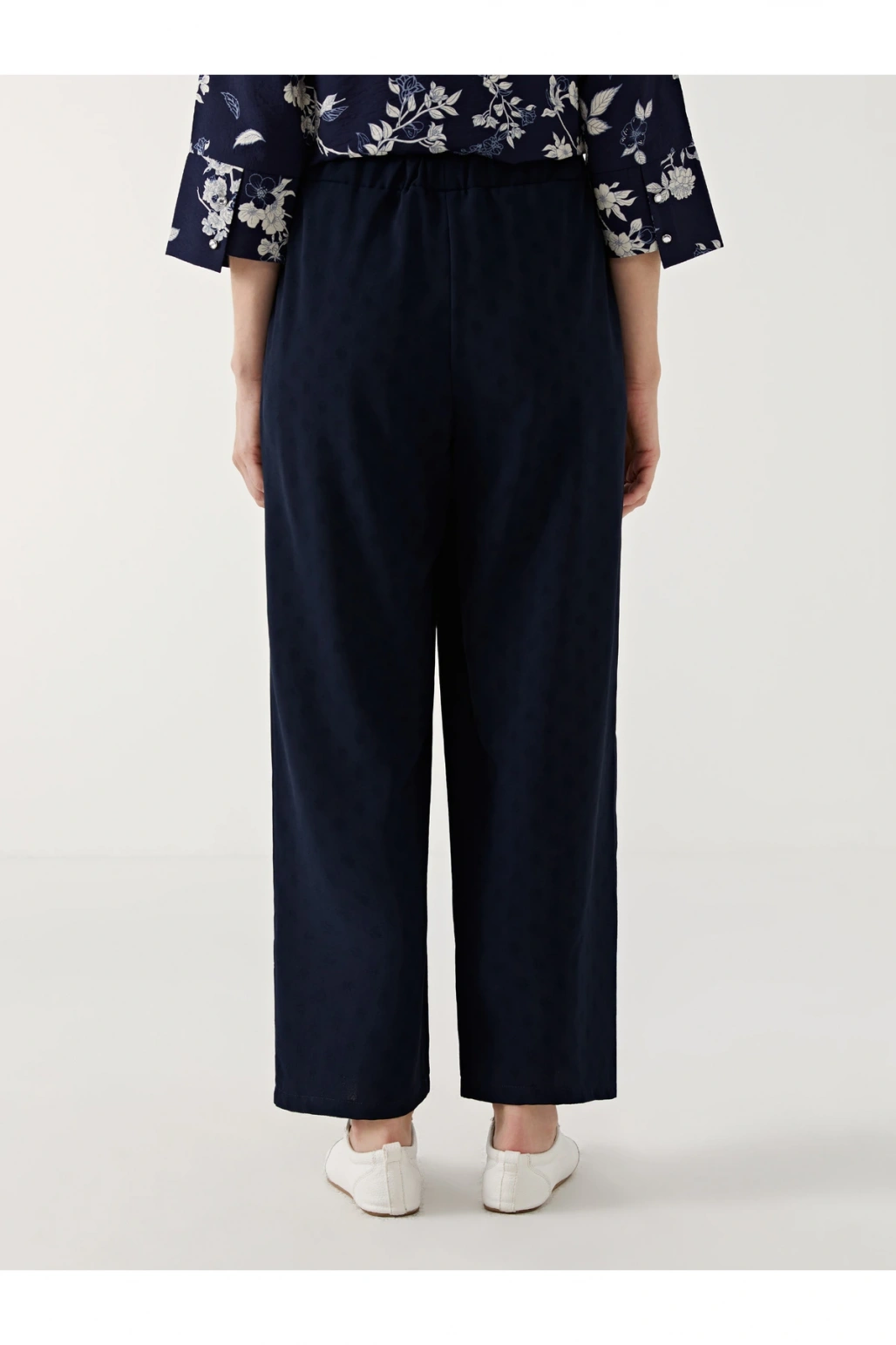 Beli Lastikli Puantiyeli Kadın Pantolon