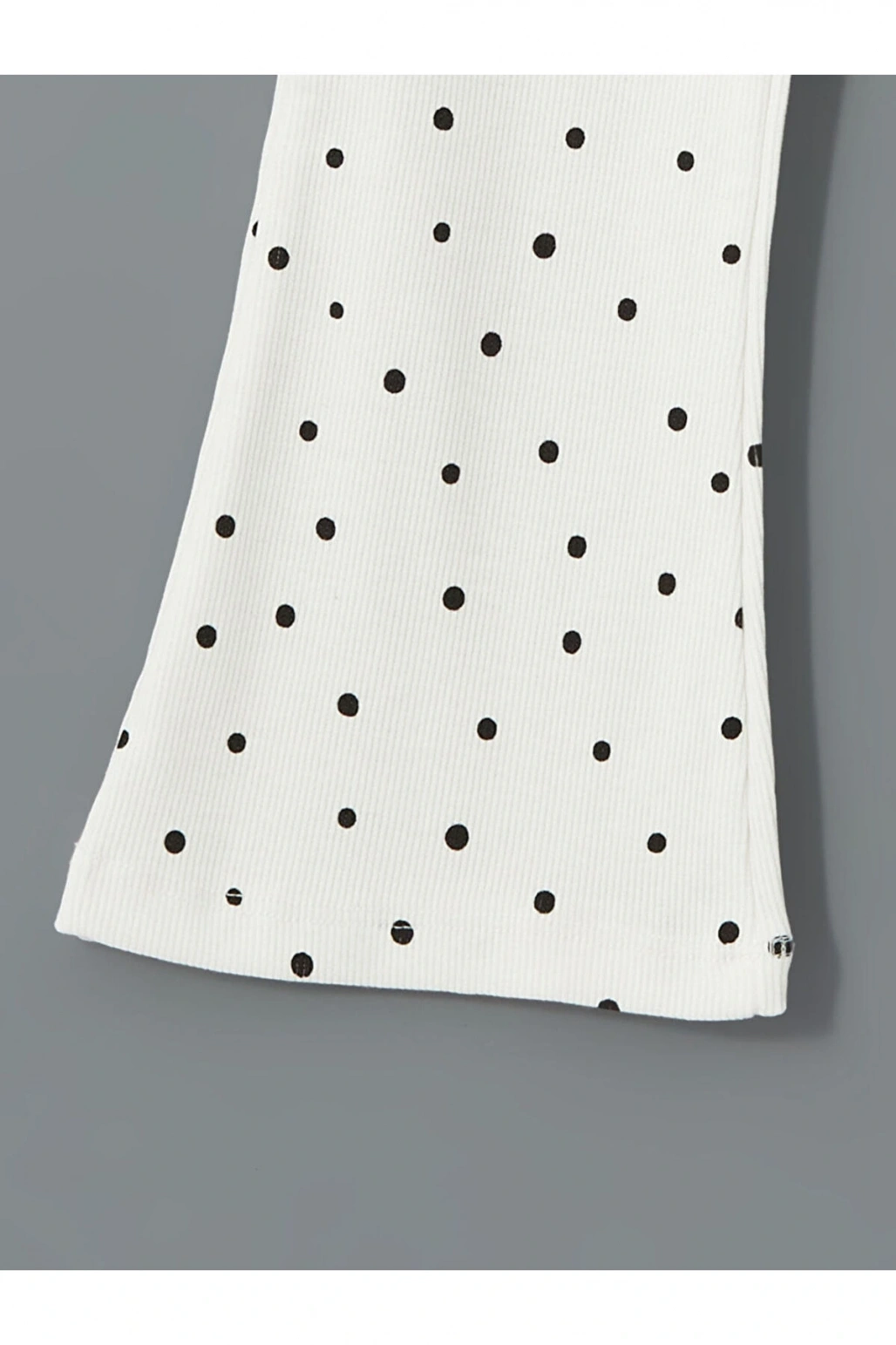 Beli Lastikli Puantiyeli Kız Çocuk İspanyol Paça Tayt