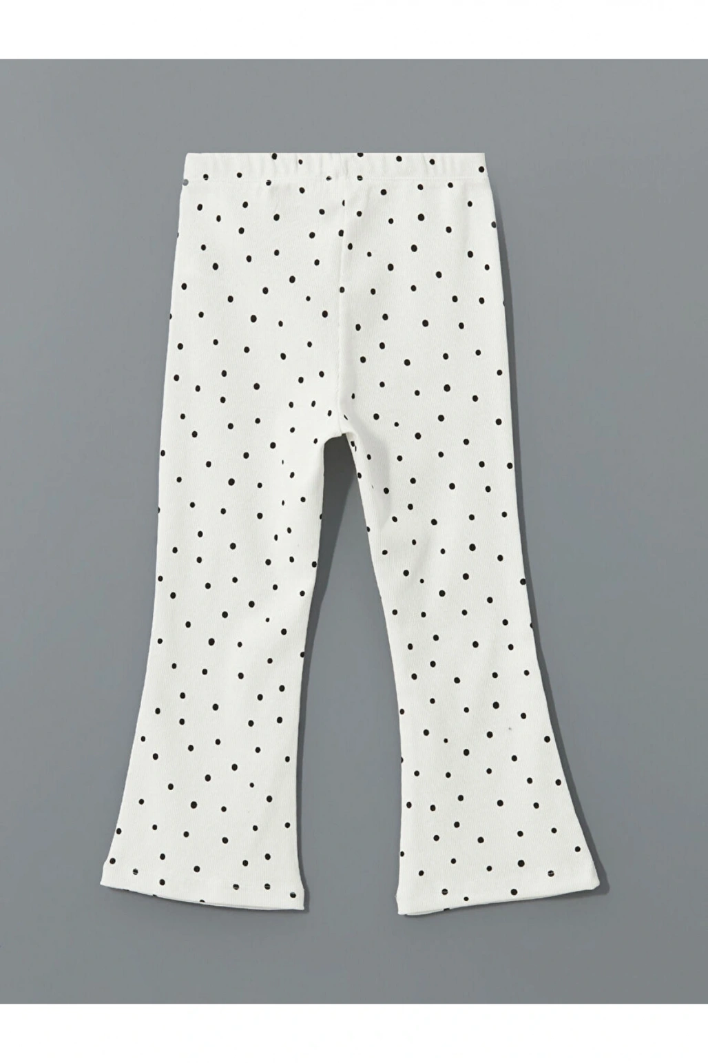 Beli Lastikli Puantiyeli Kız Çocuk İspanyol Paça Tayt