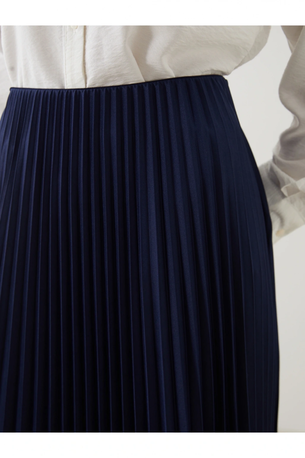 Beli Lastikli Şifon Kadın Pileli Etek