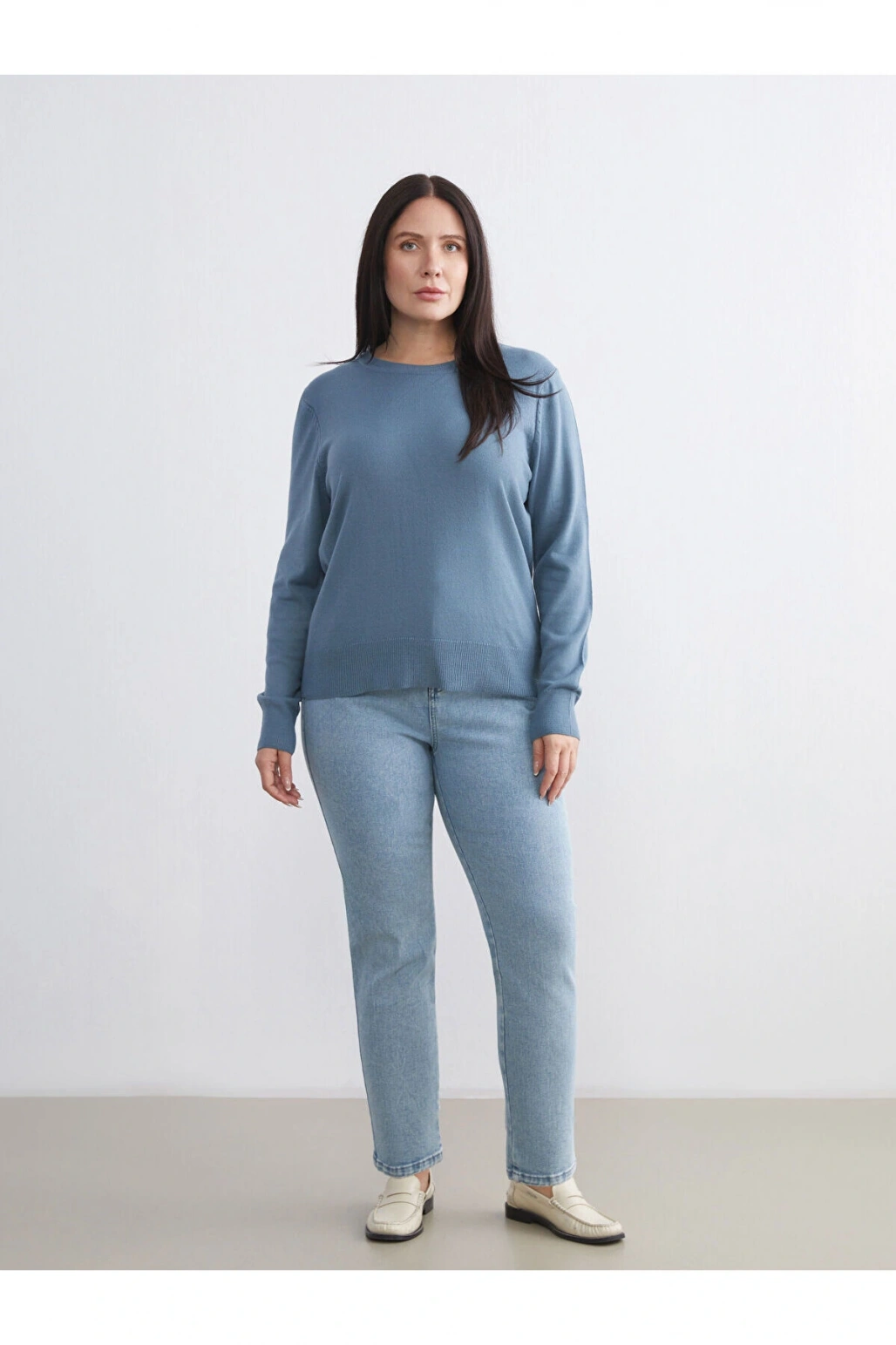 Beli Lastikli Slim Mom Kadın Jean Pantolon