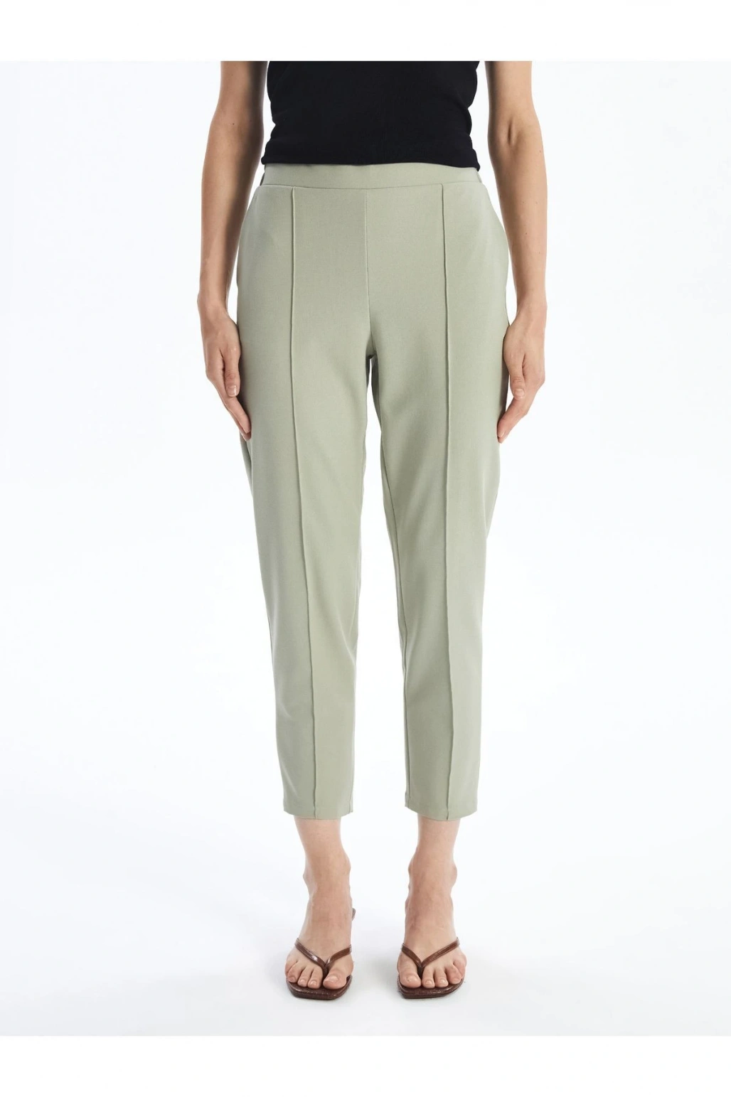 Beli Lastikli Standart Fit Kadın Pantolon