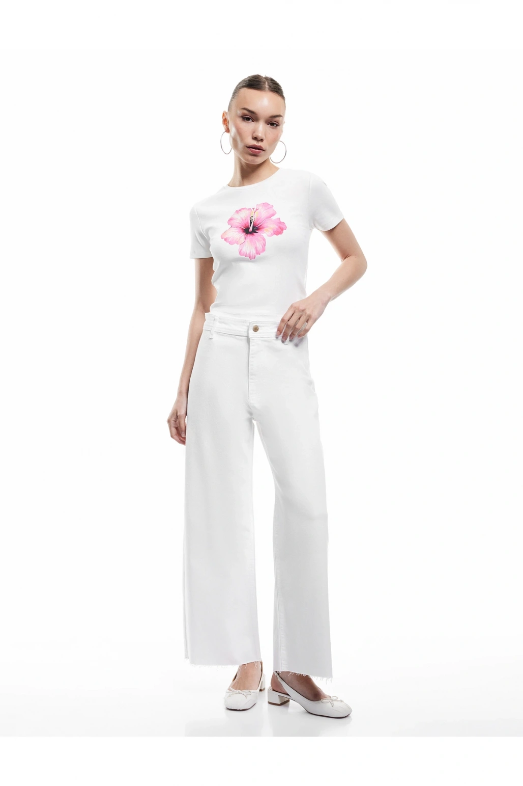 Beyaz Kadın Jean Pantolon 5SAL40007MW