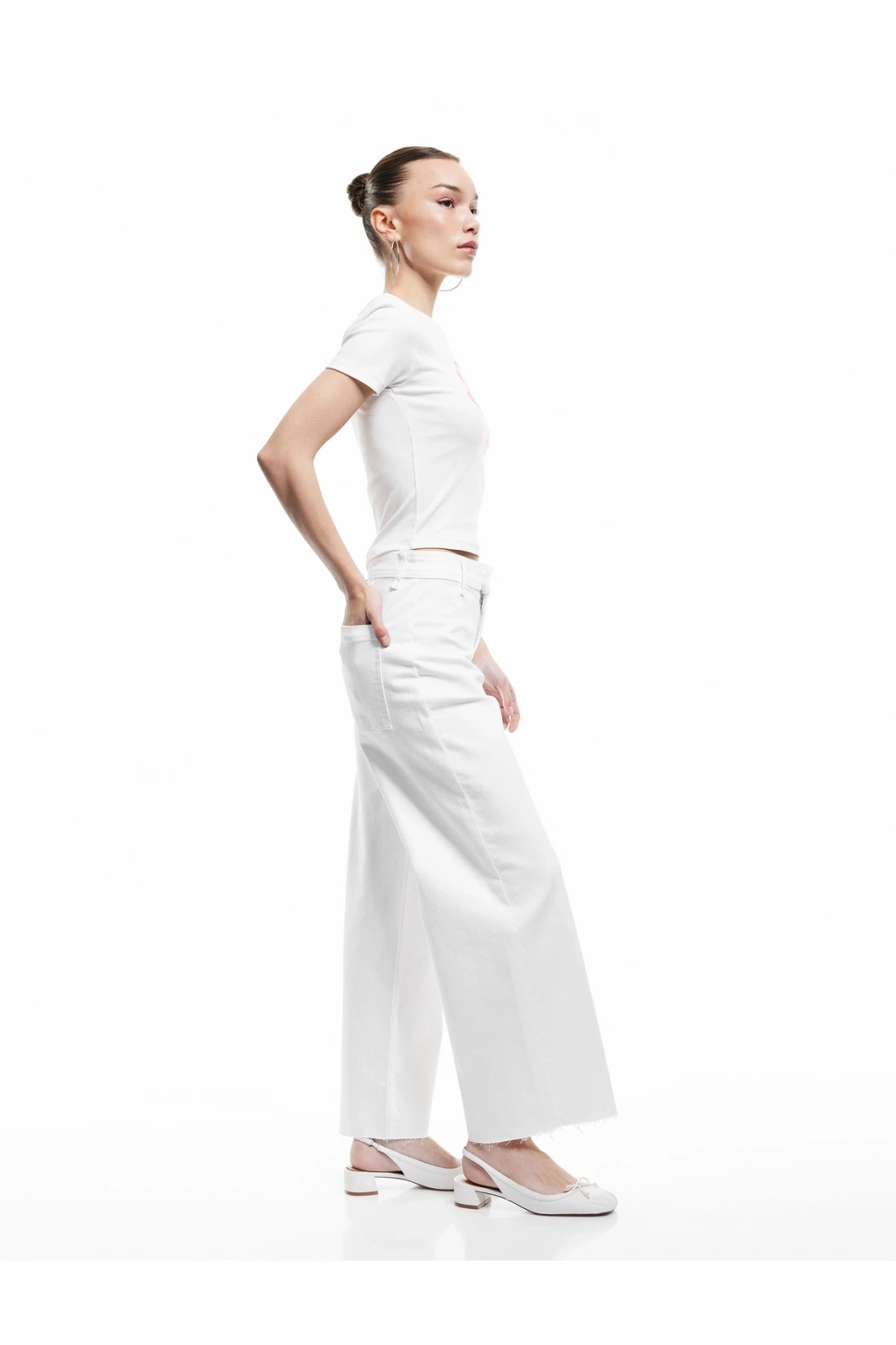 Beyaz Kadın Jean Pantolon 5SAL40007MW