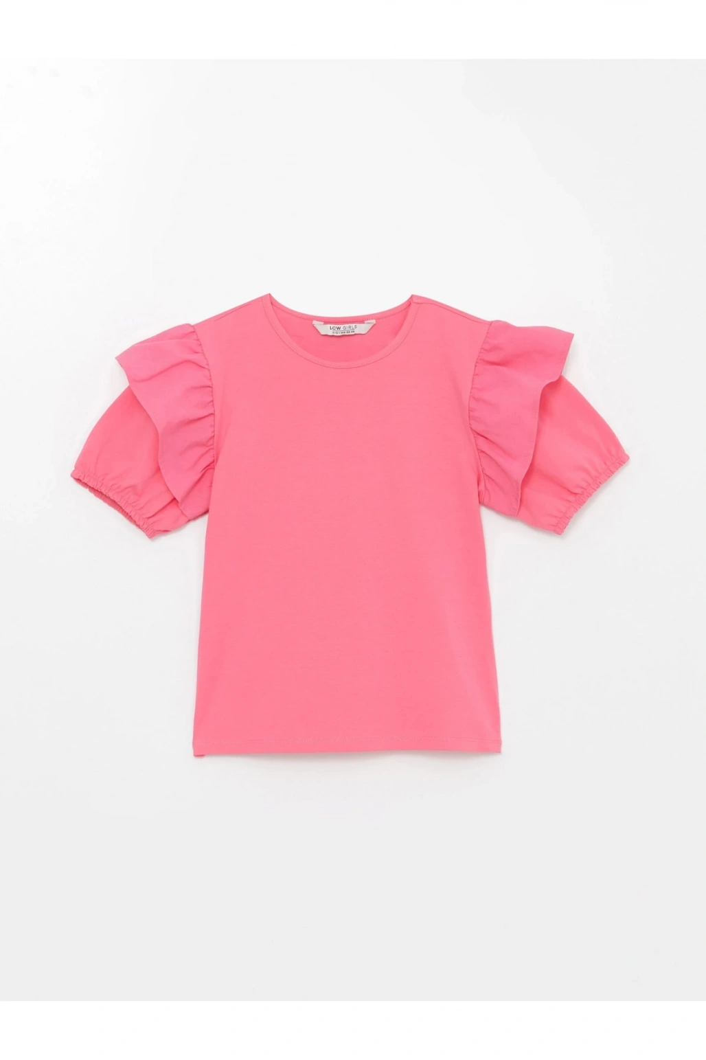 Bisiklet Yaka Basic Kısa Kollu Kız Çocuk Tişört