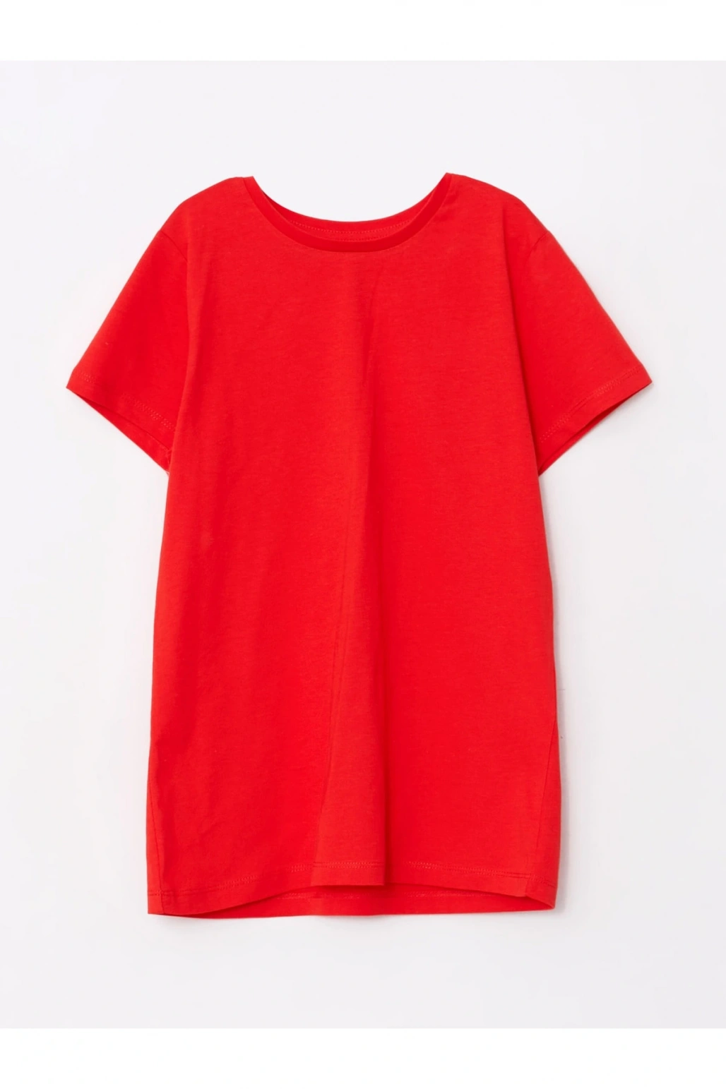 Bisiklet Yaka Basic Kısa Kollu Pamuklu Kız Çocuk Tişört