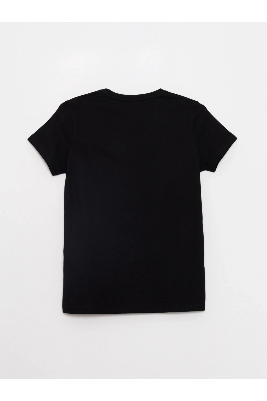 Bisiklet Yaka Basic Kısa Kollu Pamuklu Kız Çocuk Tişört