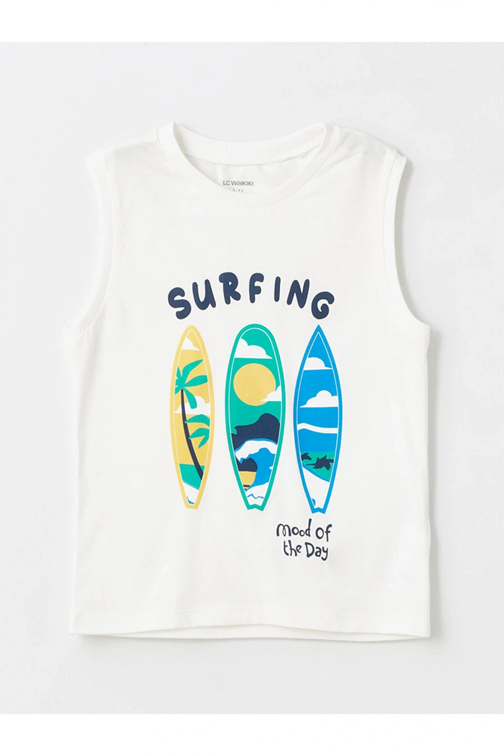 LCW baby Bisiklet Yaka Baskılı Erkek Bebek Atlet ve Şort 2li Takım