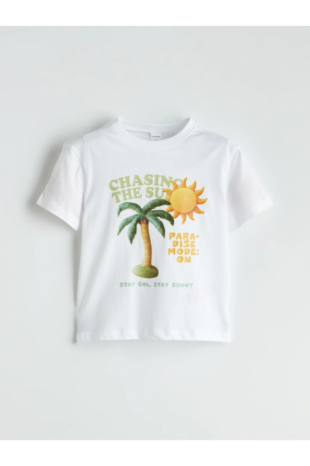 Bisiklet Yaka Baskılı Erkek Çocuk Tişört