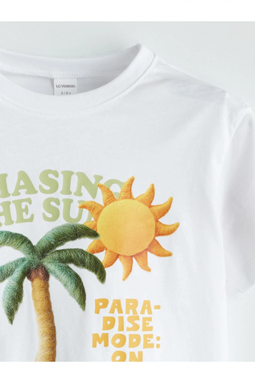 Bisiklet Yaka Baskılı Erkek Çocuk Tişört