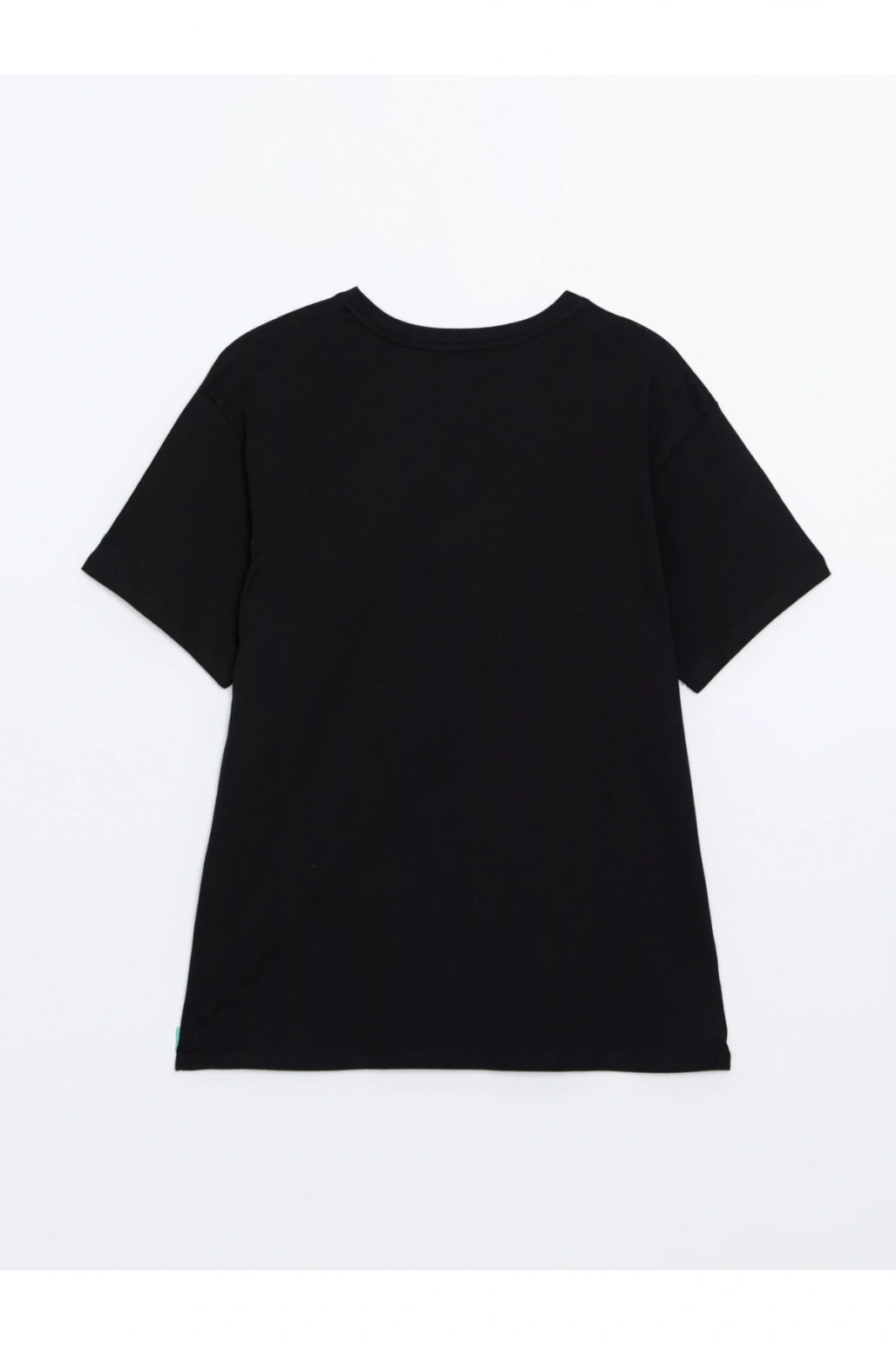 Bisiklet Yaka Baskılı Kadın Tişört