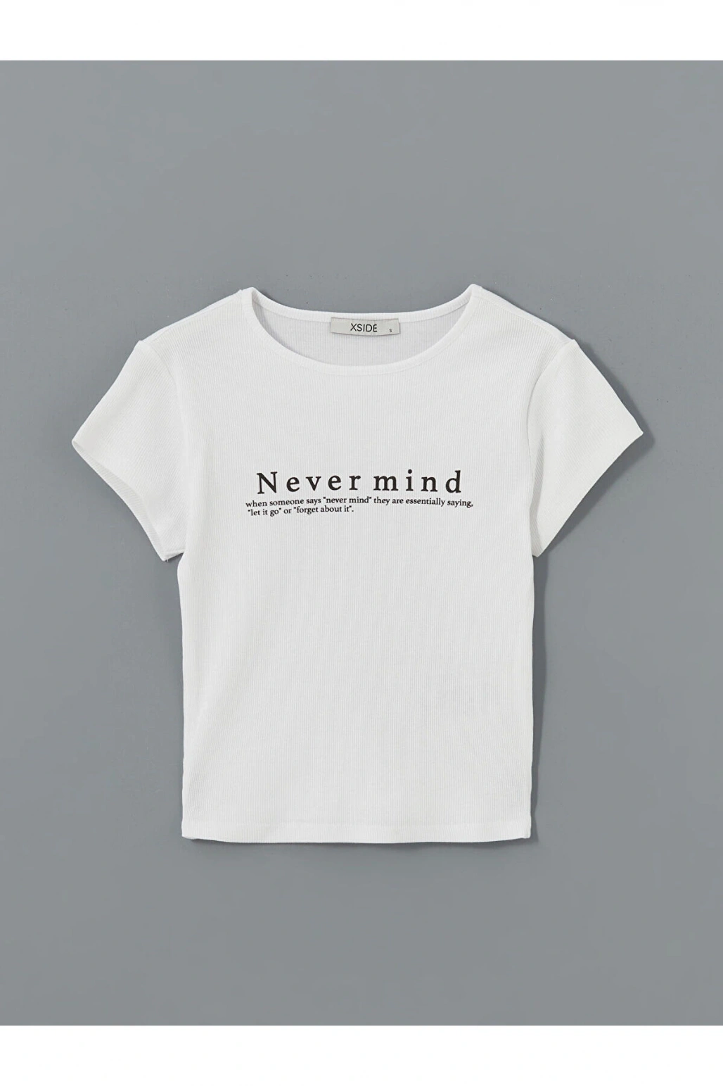 Bisiklet Yaka Baskili Kadin Tisort - S5GP10Z8