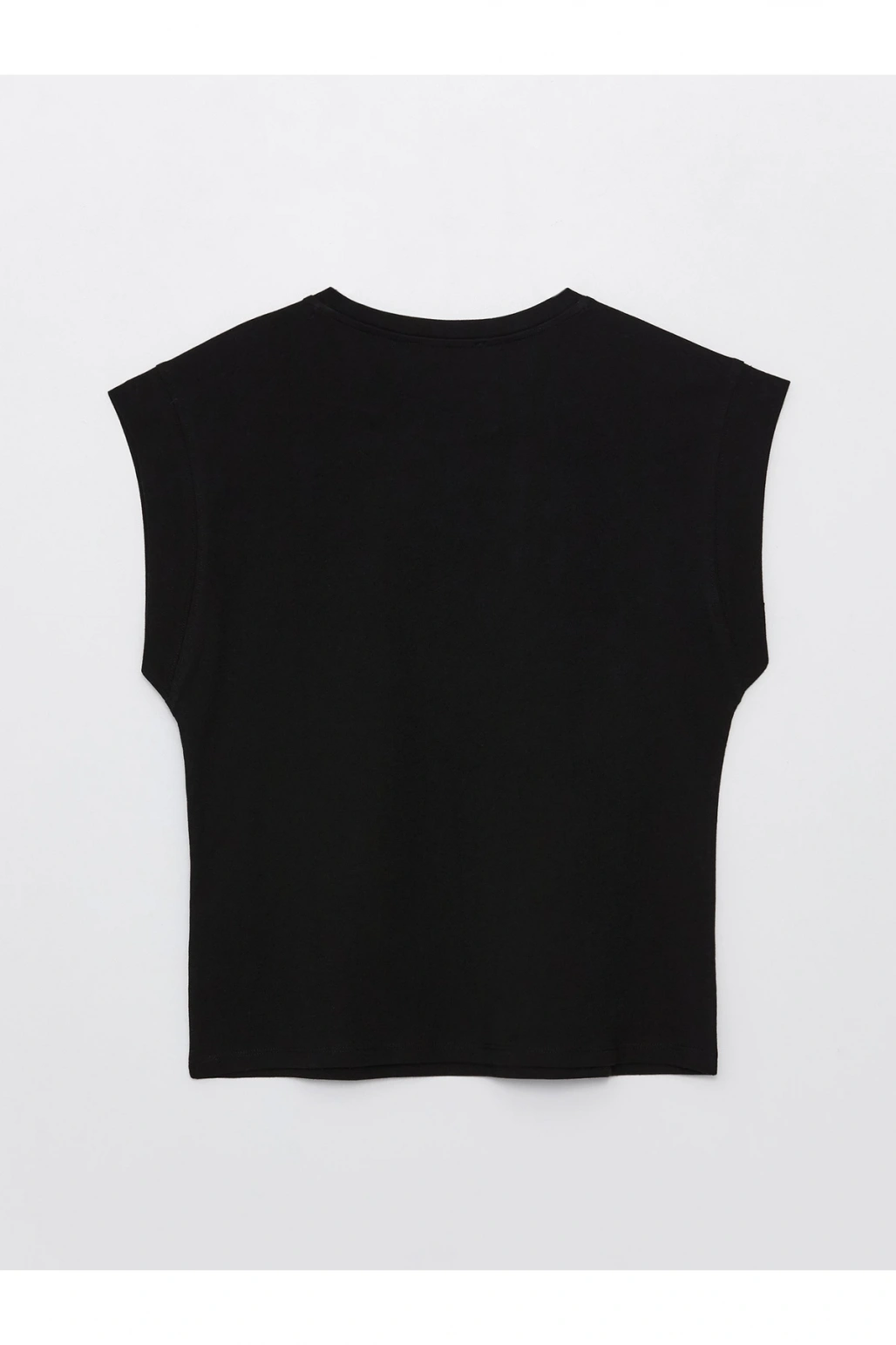 Bisiklet Yaka Baskılı Kısa Kollu Kadın Tişört