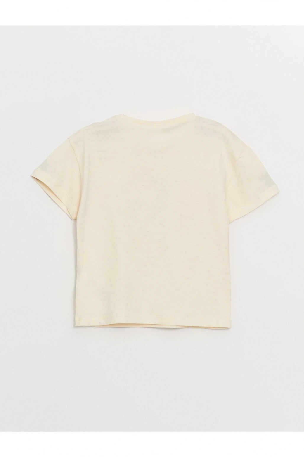 Bisiklet Yaka Baskılı Kısa Kollu Kız Bebek Tişört