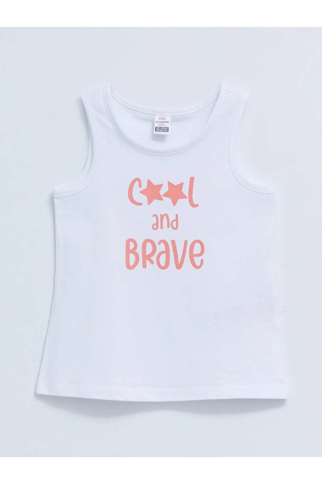 Bisiklet Yaka Baskılı Kız Bebek Atlet