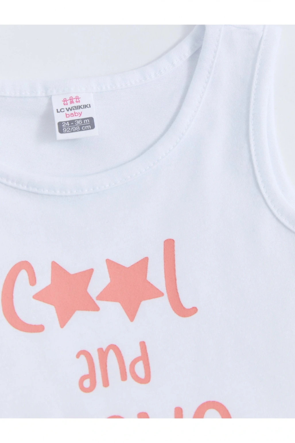 Bisiklet Yaka Baskılı Kız Bebek Atlet