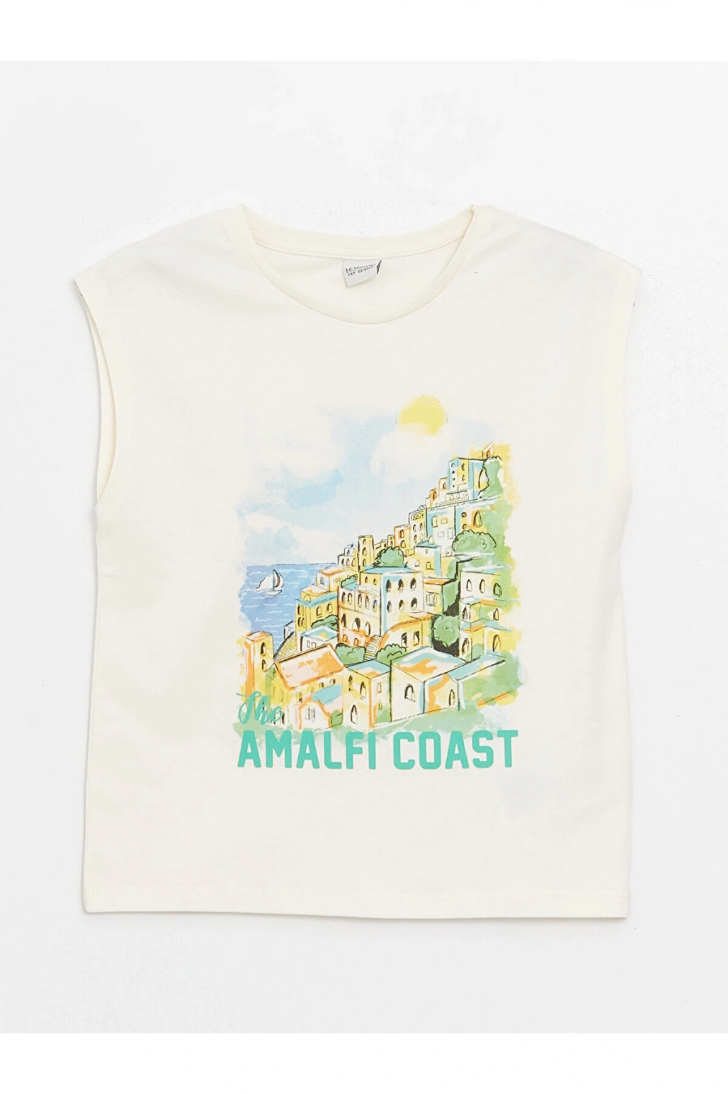 Bisiklet Yaka Baskılı Kız Çocuk Atlet