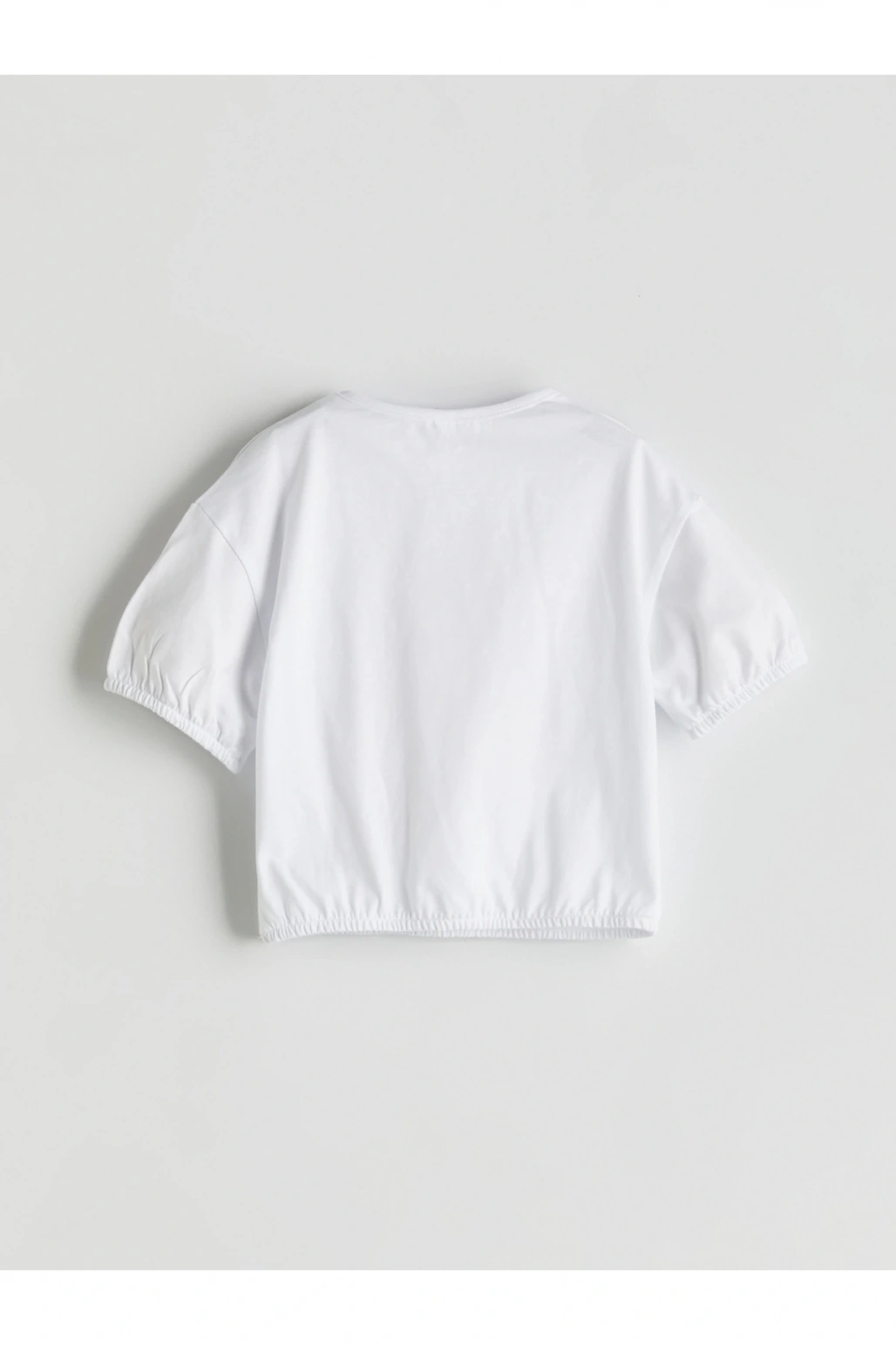 Bisiklet Yaka Baskılı Kız Çocuk Tişört