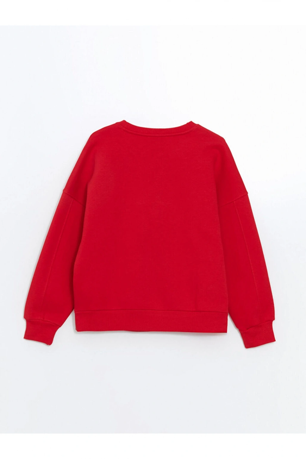 Bisiklet Yaka Baskılı Oversize Kadın Kalın Sweatshirt