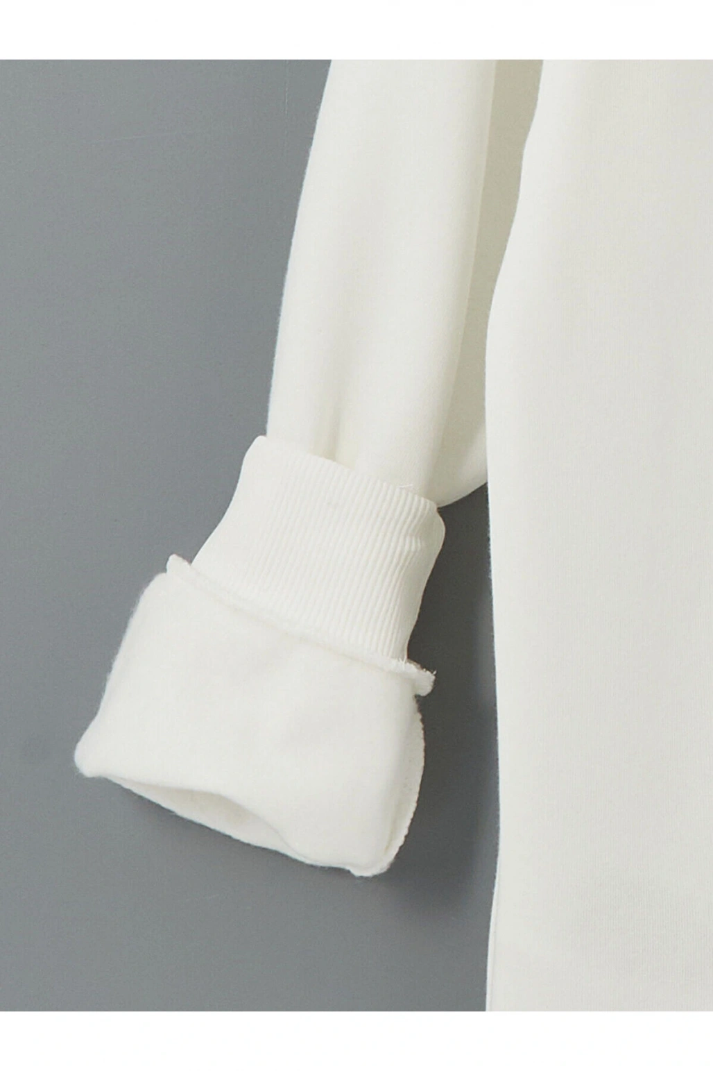 Bisiklet Yaka Baskılı Oversize Kadın Kalın Sweatshirt Tunik