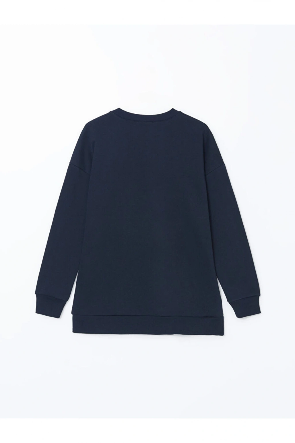 Bisiklet Yaka Baskili Oversize Kadin Sweatshirt Tunik - W4KR68Z8