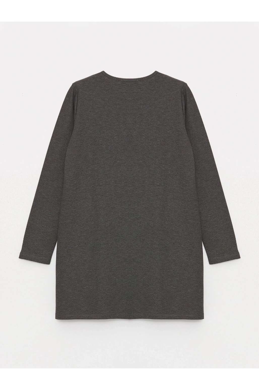 Bisiklet Yaka Baskılı Uzun Kollu Kadın Tunik