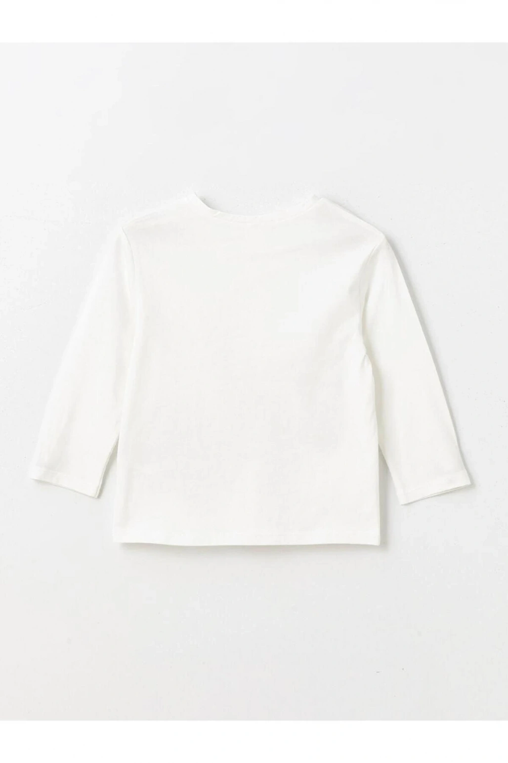 Bisiklet Yaka Baskılı Uzun Kollu Kız Bebek Tişört (S4)