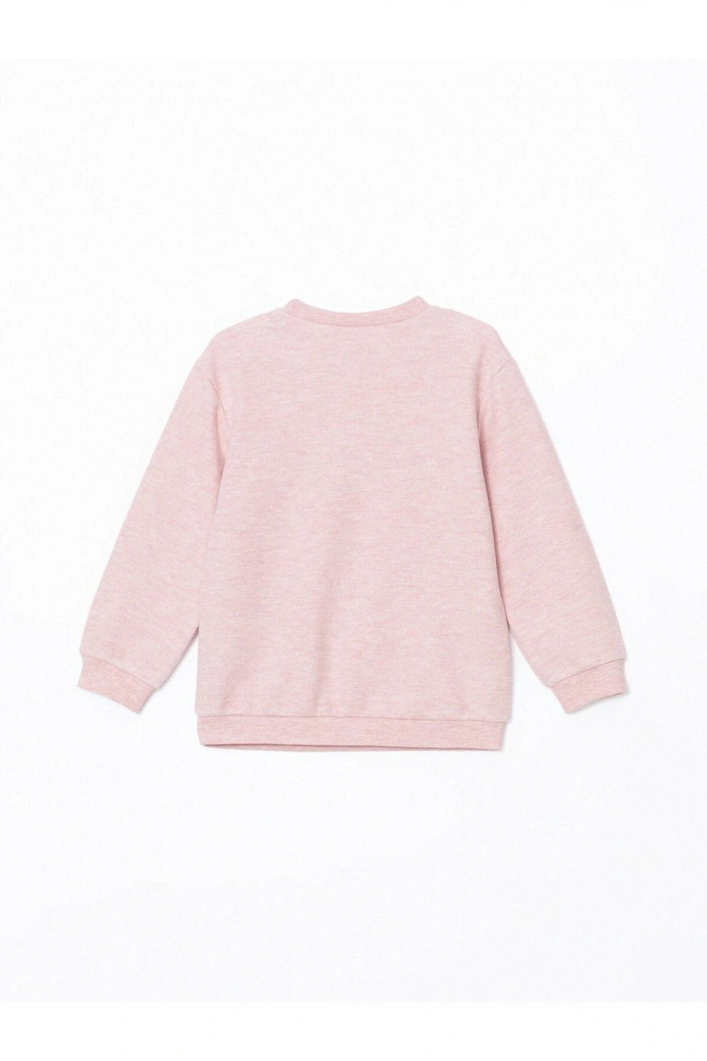 Bisiklet Yaka Çiçekli Kız Çocuk Sweatshirt ve Tayt 2li