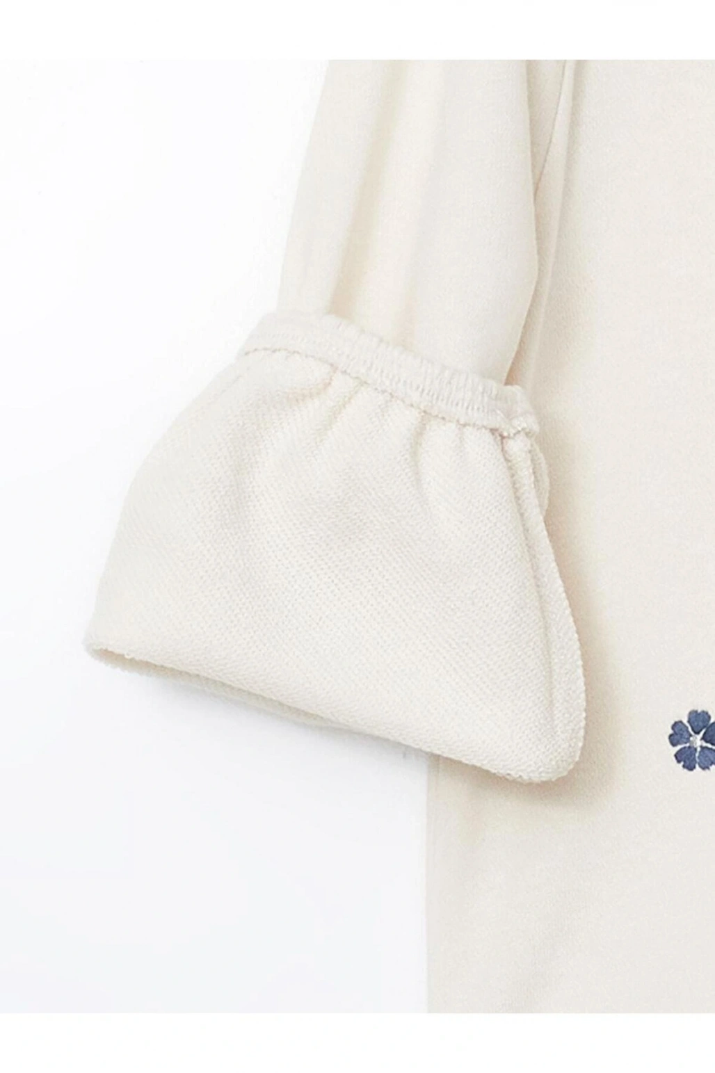 Bisiklet Yaka Çiçekli Kız Çocuk Sweatshirt ve Tayt Pantolon 2li