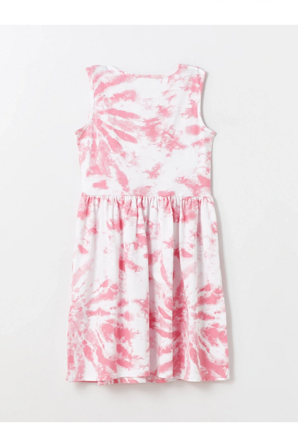 LCW Kids Bisiklet Yaka Desenli Kız Çocuk Elbise 2li