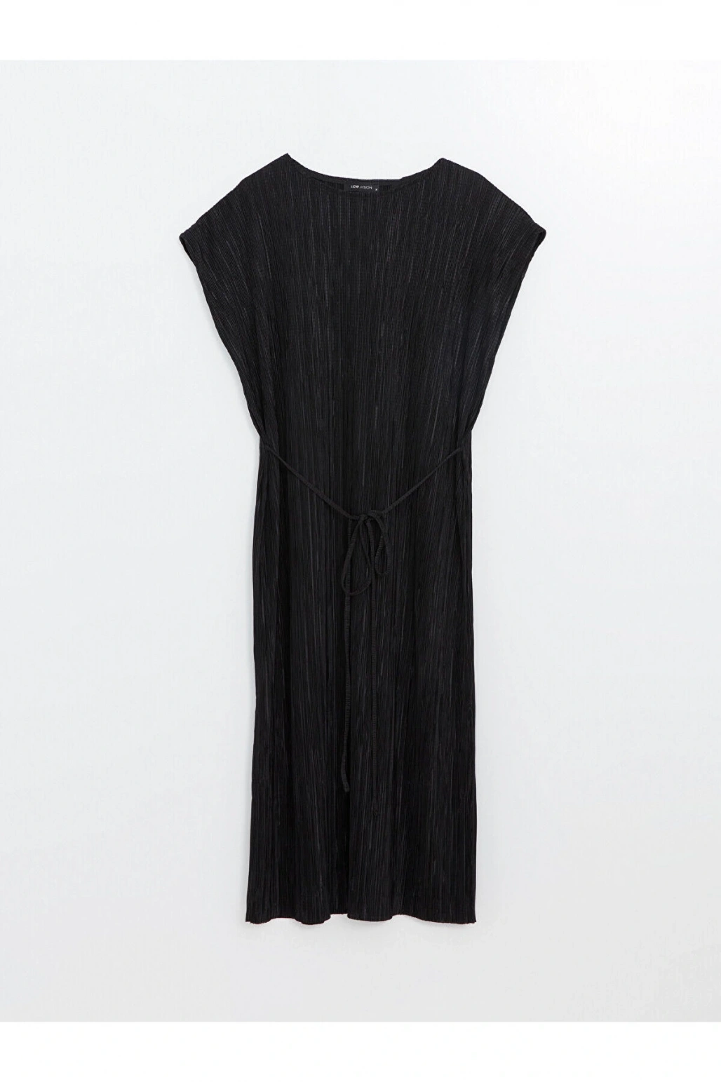 Bisiklet Yaka Dokulu Kadın Elbise