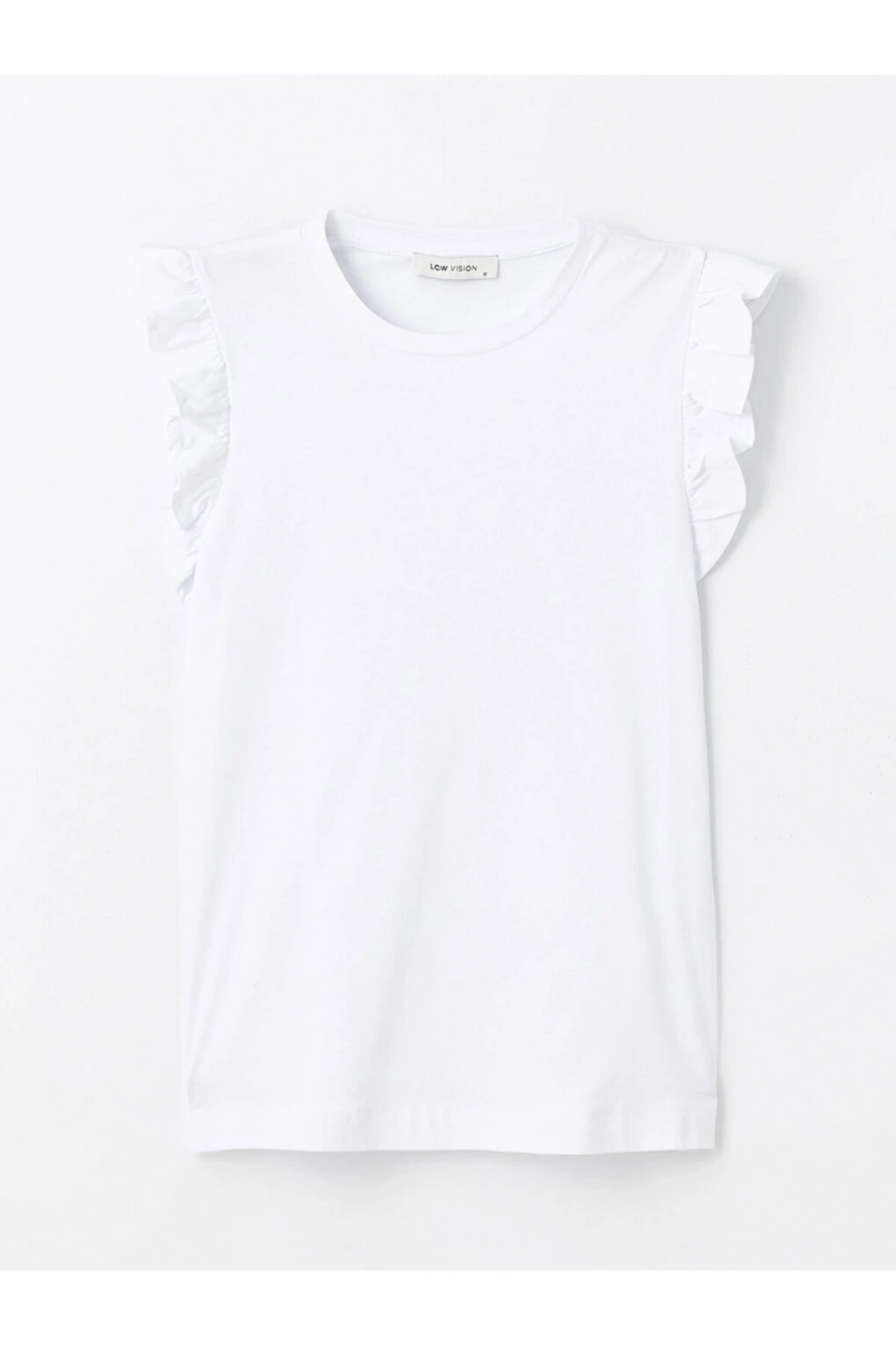 Bisiklet Yaka Düz Kısa Kollu Kadın Tişört