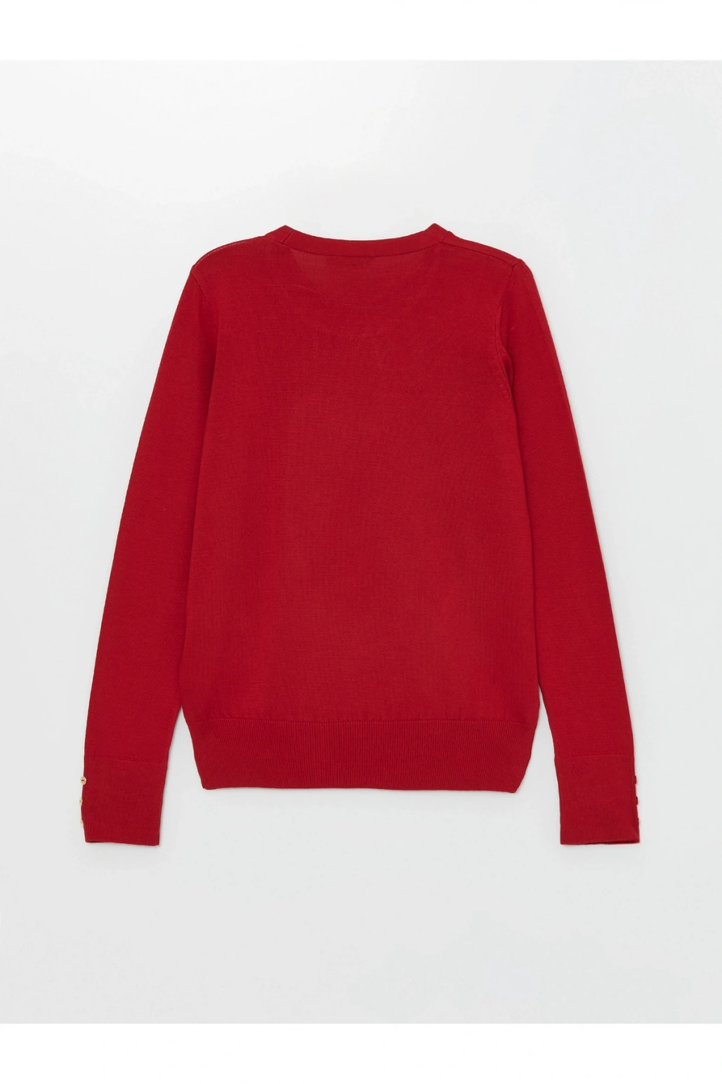 Bisiklet Yaka Düz Uzun Kollu Kadın Triko Kazak