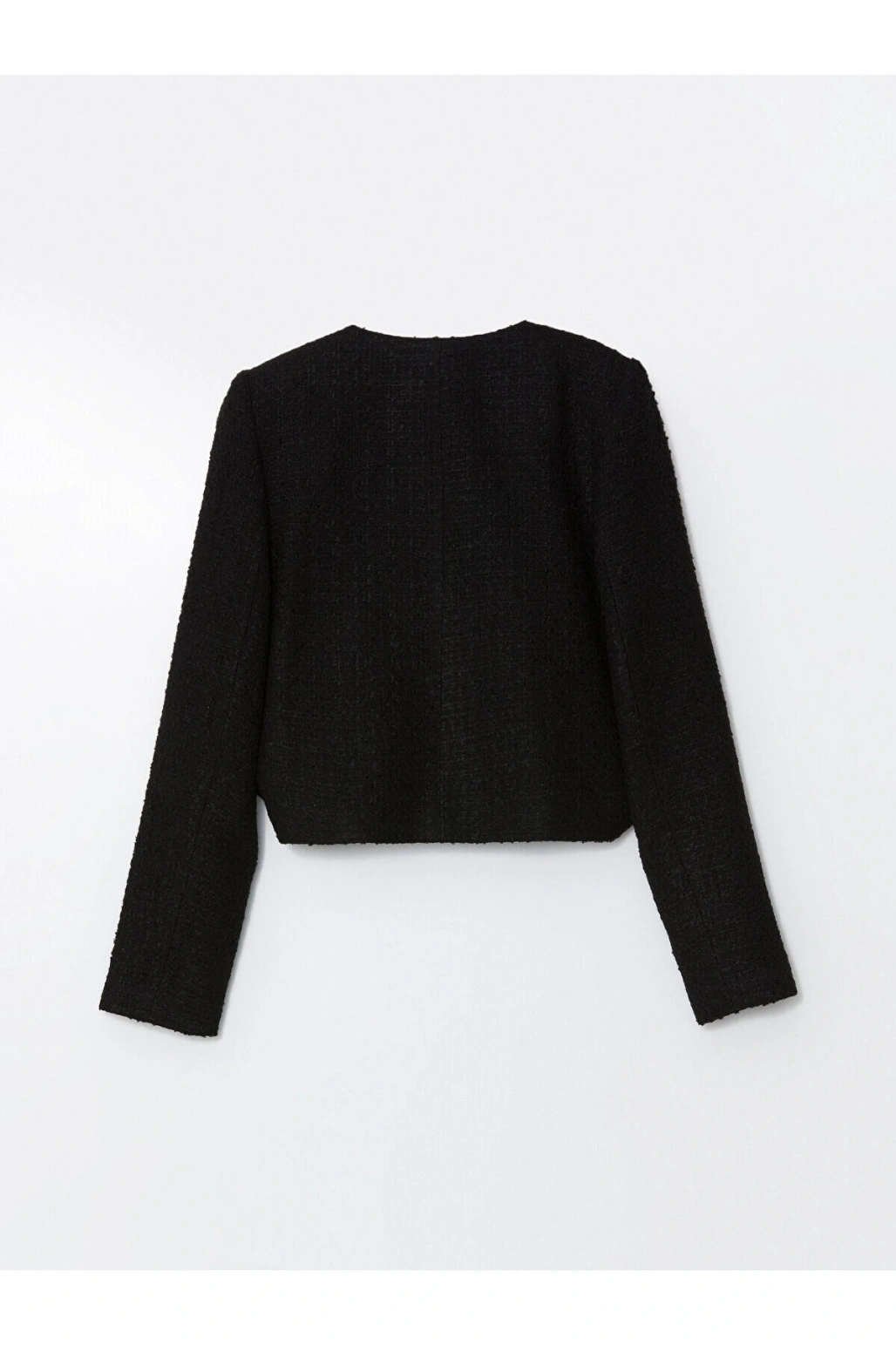 Bisiklet Yaka Ekose Kadın Tüvit Ceket