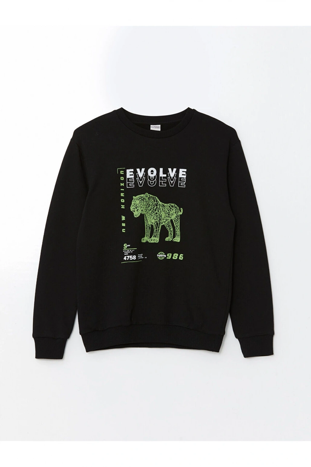 Bisiklet Yaka Erkek Çocuk Sweatshirt